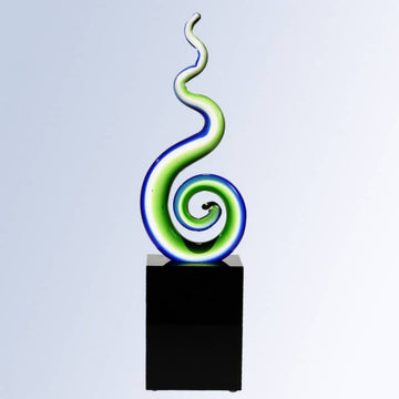 art glass, art glass crystal awards, custom crystal awards, custom awards, abstract awards